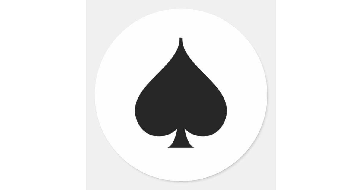 Black Spade Symbol Sticker Zazzle