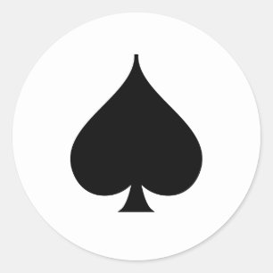 Black Spade Symbol Sticker