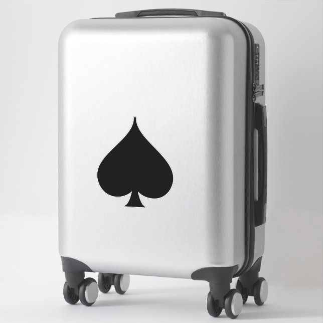 Black Spade Symbol Sticker (Suitcase)