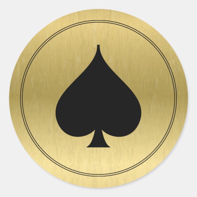 Black Spade Symbol Sticker (Front)