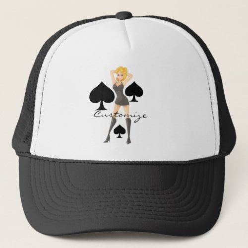 Black Spades Blond Queen Thunder_Cove Trucker Hat