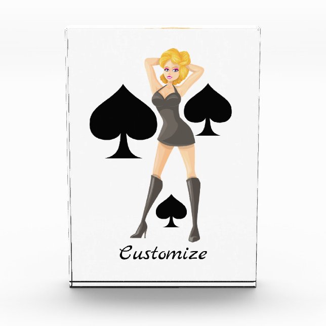 Black Spades Blonde Queen Thunder_Cove Acrylic Award (Front)