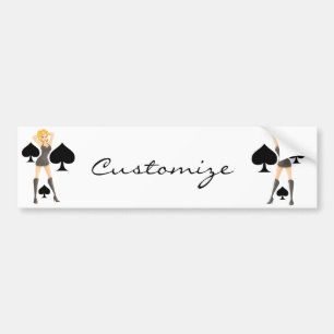 Black Spades Blonde Queen Thunder_Cove Bumper Sticker