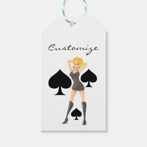 Black Spades Blonde Queen Thunder_Cove Gift Tags