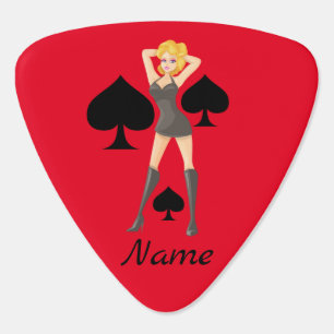 Black Spades Blonde Queen Thunder_Cove Guitar Pick