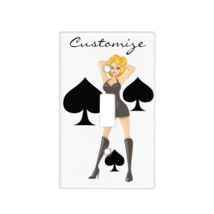 Black Spades Blonde Queen Thunder_Cove Light Switch Cover