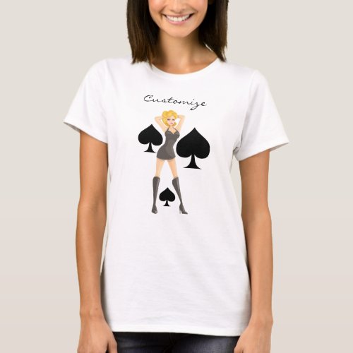 Black Spades Blonde Queen Thunder_Cove T_Shirt