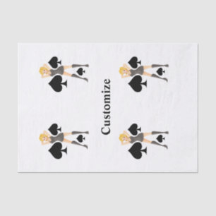 Black Spades Blonde Queen Tissue Paper