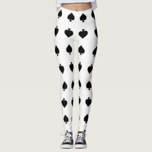 black spades on white leggings