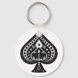 Black Spades: Playing Cards Suit: Keychain
