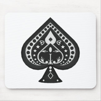 Black Spades: Playing Cards Suit: Mouse Pad