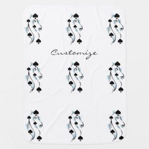Black Spades Tattoo Style Thunder_Cove Baby Blanket