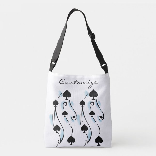 Black Spades Tattoo Style Thunder_Cove Crossbody Bag (Back)