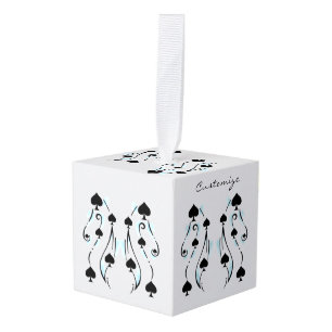 Black Spades Tattoo Style Thunder_Cove Cube Ornament