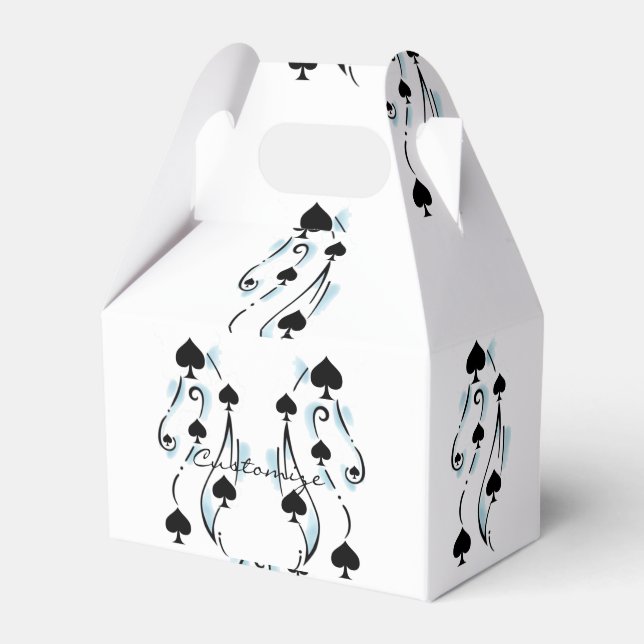 Black Spades Tattoo Style Thunder_Cove Favor Boxes (Front Side)