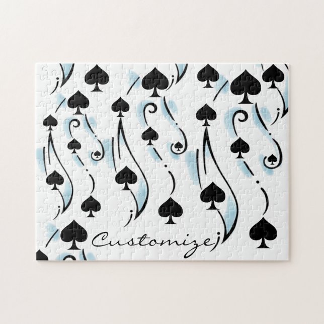 Black Spades Tattoo Style Thunder_Cove Jigsaw Puzzle (Horizontal)
