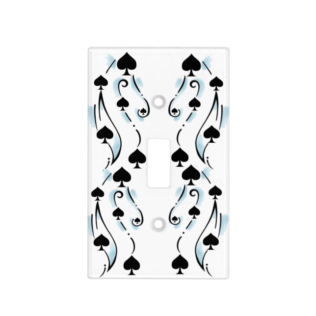 Black Spades Tattoo Style Thunder_Cove Light Switch Cover (Front)