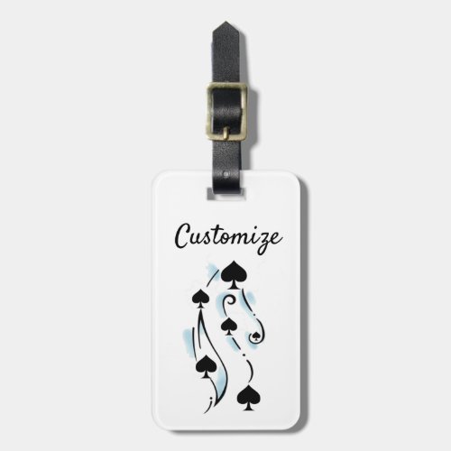 Black Spades Tattoo Style Thunder_Cove Luggage Tag