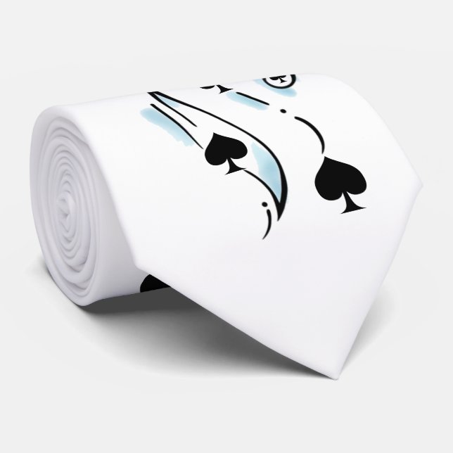 Black Spades Tattoo Style Thunder_Cove Neck Tie (Rolled)