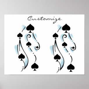Black Spades Tattoo Style Thunder_Cove Poster