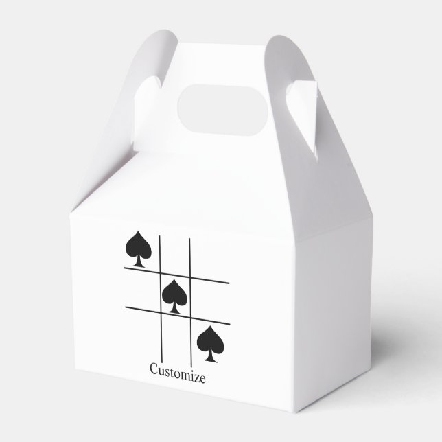 Black Spades Tic Tac Toe Thunder_Cove Favor Boxes (Front Side)