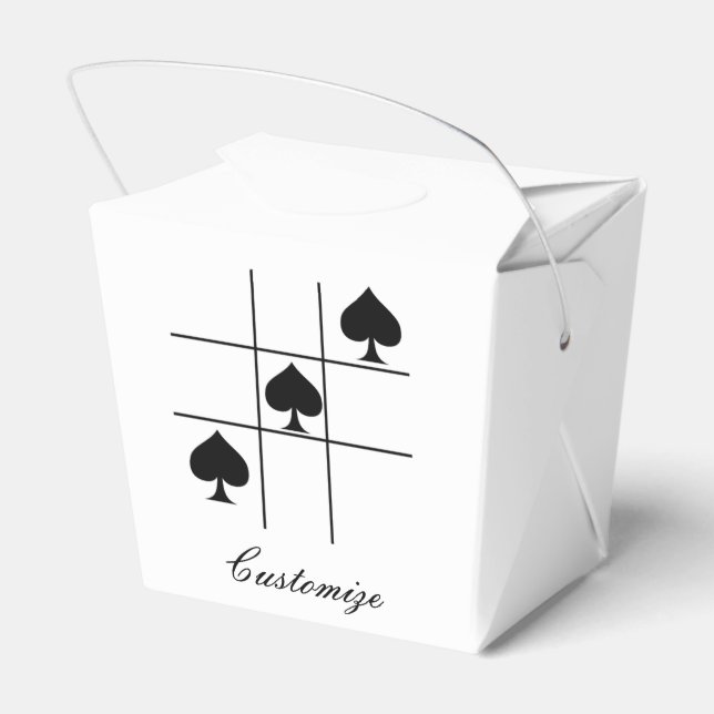 Black Spades Tic Tac Toe Thunder_Cove Favor Boxes (Back Side)