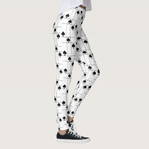 Black Spades Tic Tac Toe Thunder_Cove Leggings