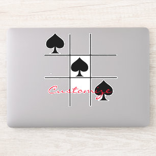Black Spades Tic Tac Toe Thunder_Cove Sticker
