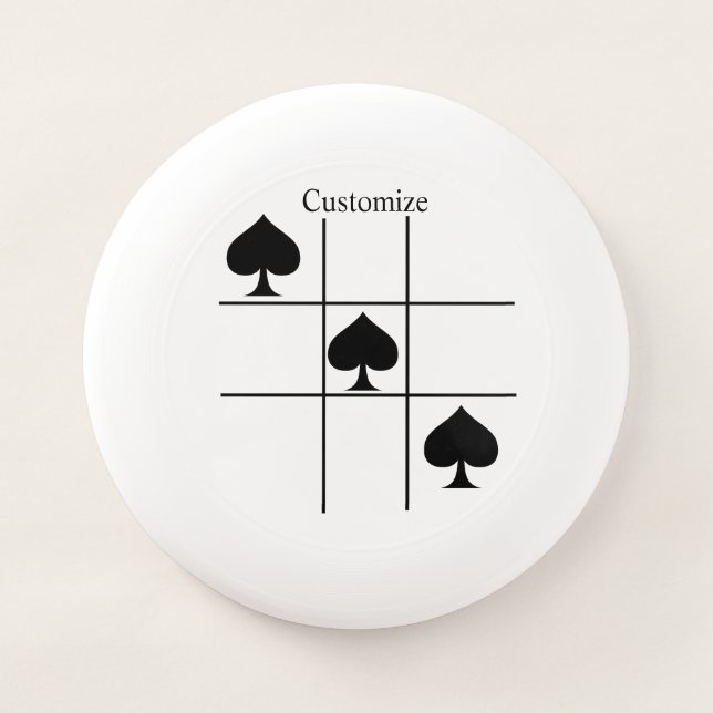 Black Spades Tic Tac Toe Thunder_Cove Wham-O Frisbee (Front)
