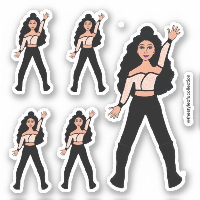 Black Spark  Dancer Stickers  #2 (Front)