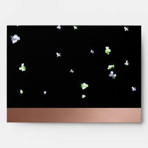 Black sparkle envelope