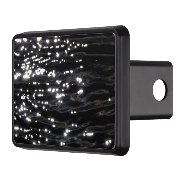 Black sparkling water hitch cover (Left)