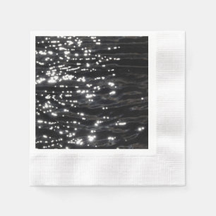 Black sparkling water napkins