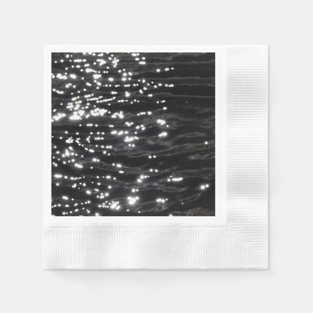 Black sparkling water napkins (Front)