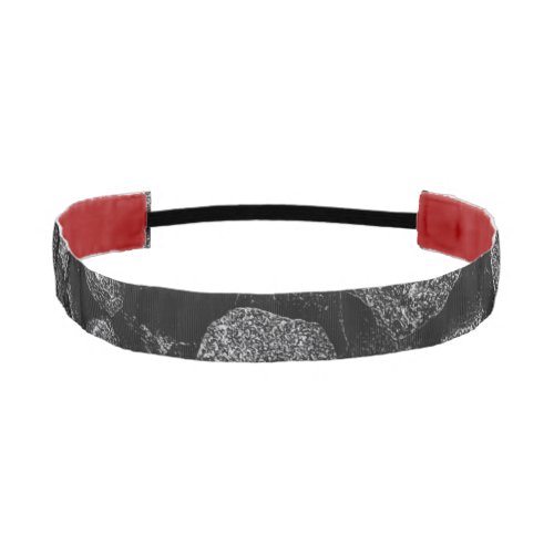 Black Sparkly Rocks Athletic Headband