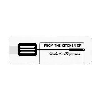 Black Spatula Kitchen Label
