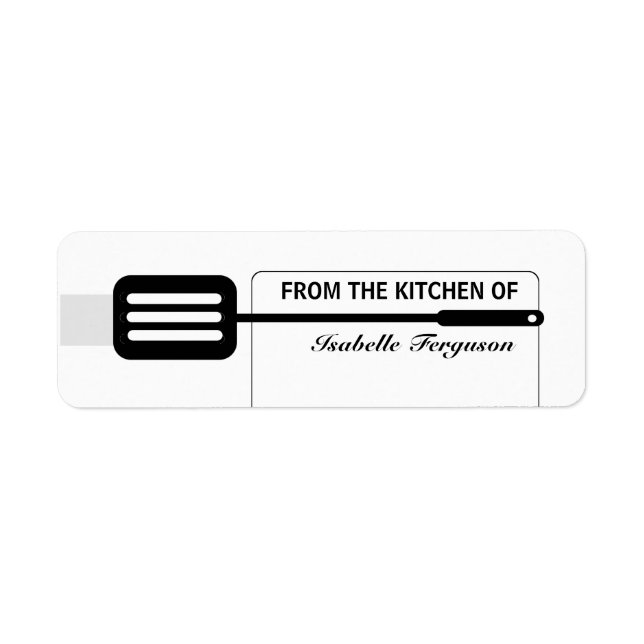 Black Spatula Kitchen Label (Front)