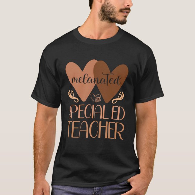Black Special Ed Teacher Black History Women Afric T-Shirt (Front)