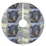 Black Spectacled Bear Brushed Polyester Tree Skirt