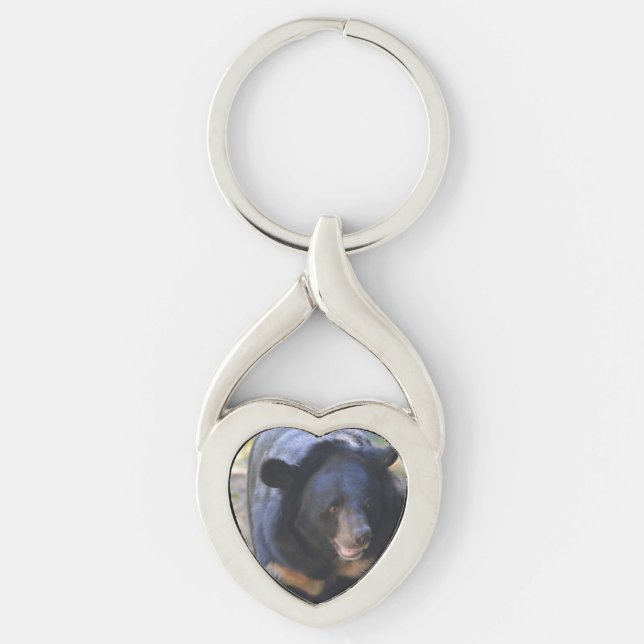 Black Spectacled Bear Keychain (Front)