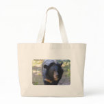 Black Spectacled Bear Large Tote Bag