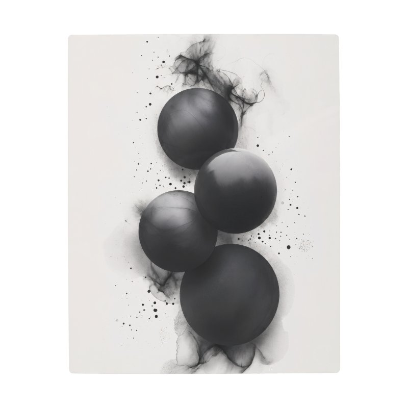 Black Spheres Modern Abstract Art