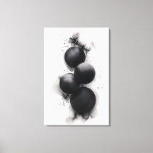 Black Spheres Modern Abstract Art