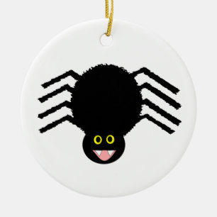 Black Spider Custom I Love Spiders Ceramic Ornament