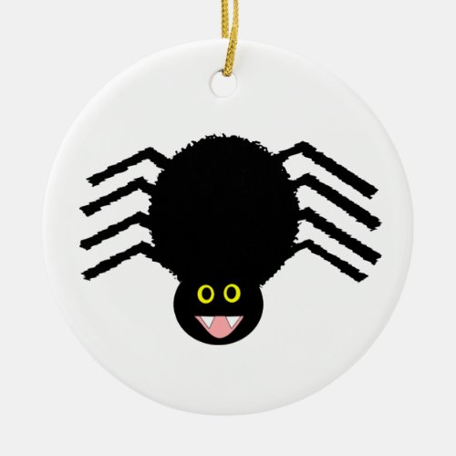 Black Spider Custom I Love Spiders Ceramic Ornament