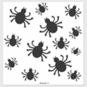 Black Spider Decorations for Halloween Sticker