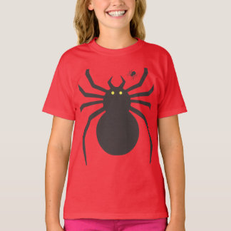Black Spider Graphic T-Shirt – Minimalist Creepy C