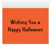 Black Spider Halloween Card (Inside Horizontal (Bottom))