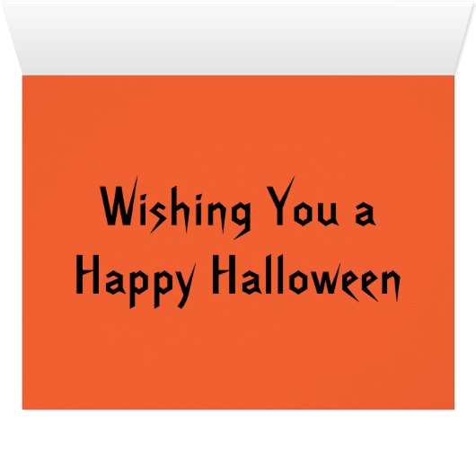 Black Spider Halloween Card (Inside Horizontal (Bottom))