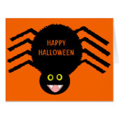 Black Spider Halloween Card (Front Horizontal)